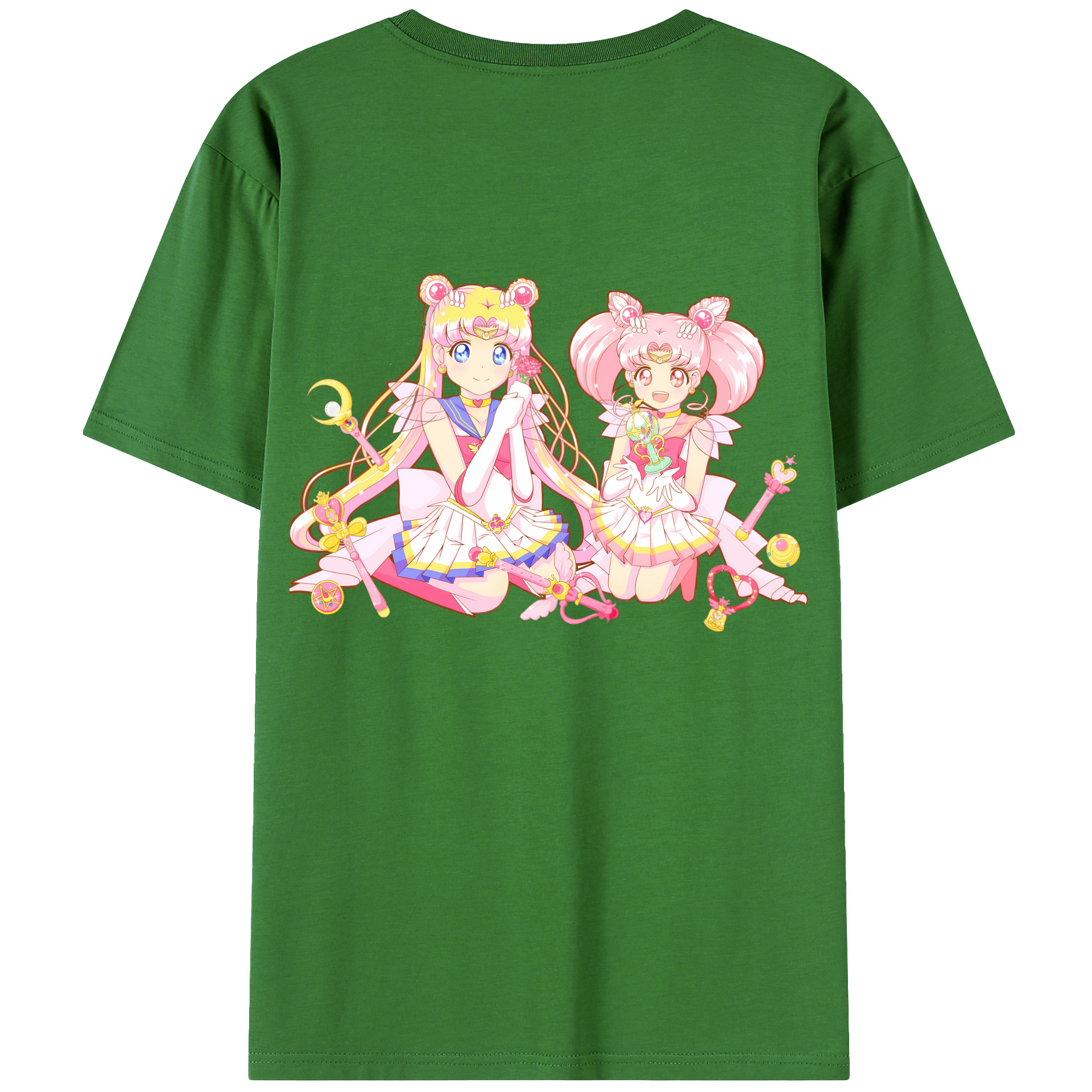 （画像用） 美少女戦士セーラームーン 月野 うさぎ つきの うさぎ Sailor Moon Tsukino Usagi レディース半袖Tシャツ(バックプリント)
